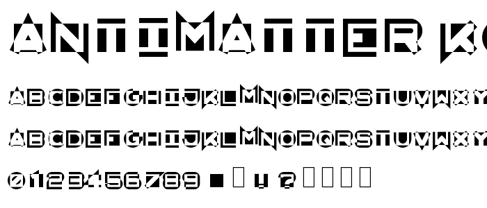 AntiMatter KG font